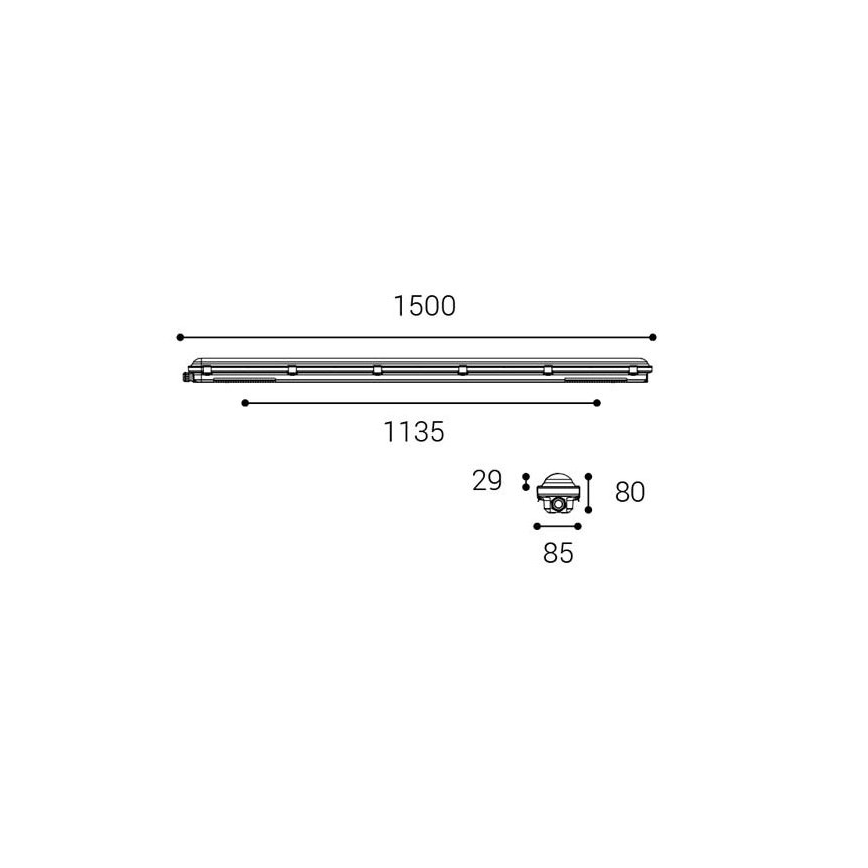 LED2 - LED Radna svjetiljka DUSTER LED/52W/230V IP66