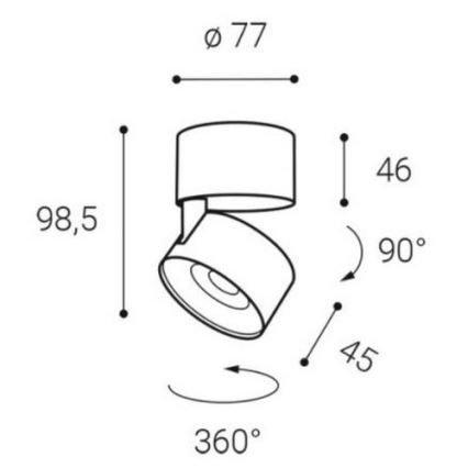 LED2 - LED Reflektorska svjetiljka KLIP ON LED/11W/230V crna