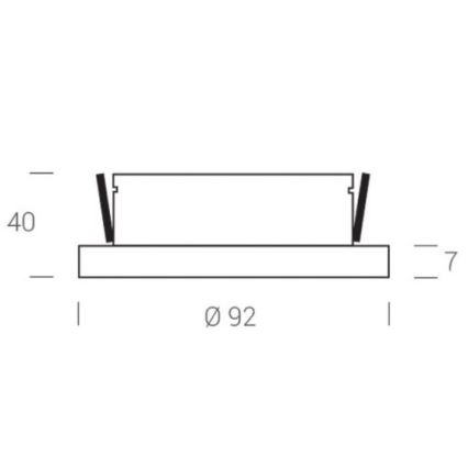 LED2 - LED Reflektorska uvučena svjetiljka STATIC LED/7W/230V IP44