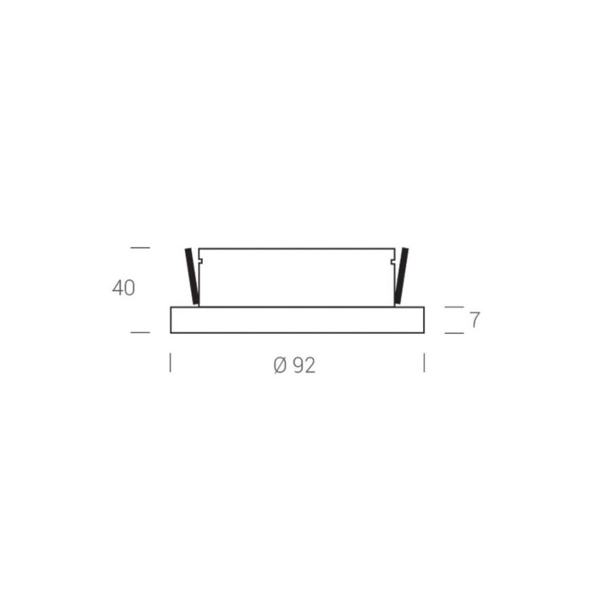 LED2 - LED Reflektorska uvučena svjetiljka STATIC LED/7W/230V IP44