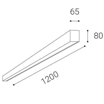 LED2 - LED Stropna nadgradna svjetiljka LINO LED/30W/230V 3000/3500/4000K crna