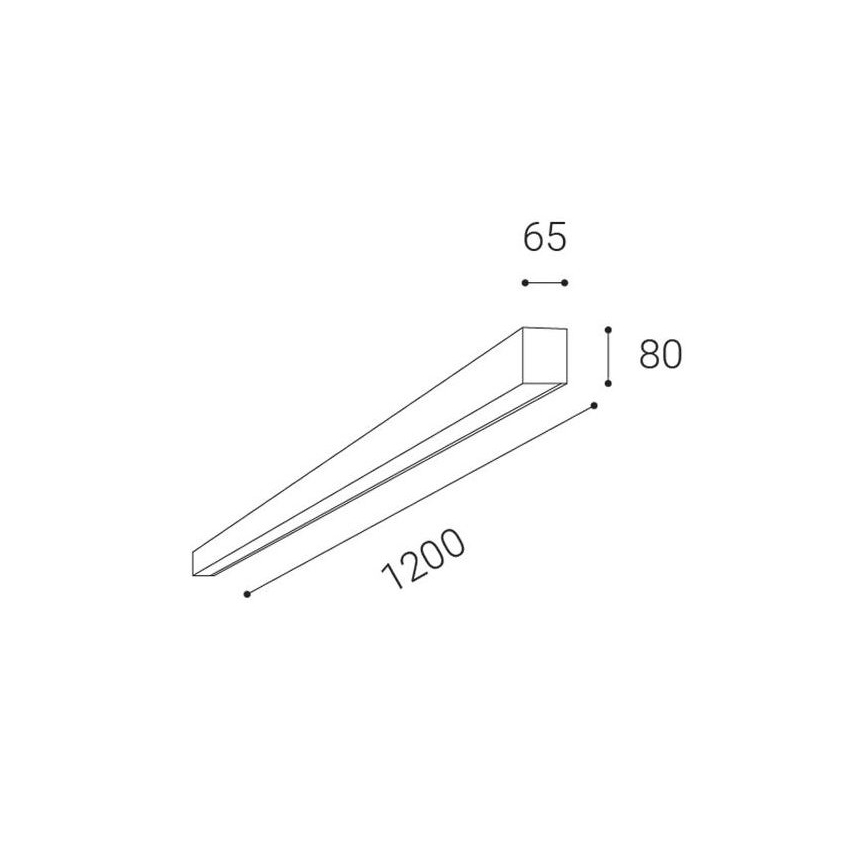 LED2 - LED Stropna nadgradna svjetiljka LINO LED/30W/230V 3000/3500/4000K crna