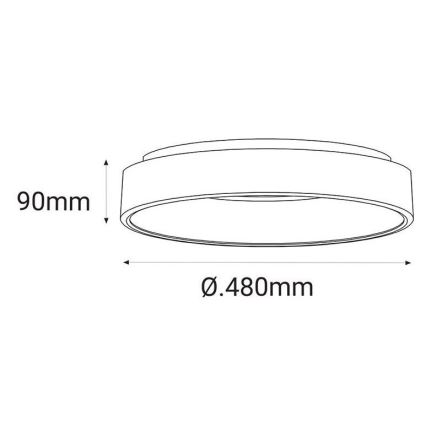 LED2 - LED Stropna svjetiljka BELLA LED/40W/230V 3000/4000K crna