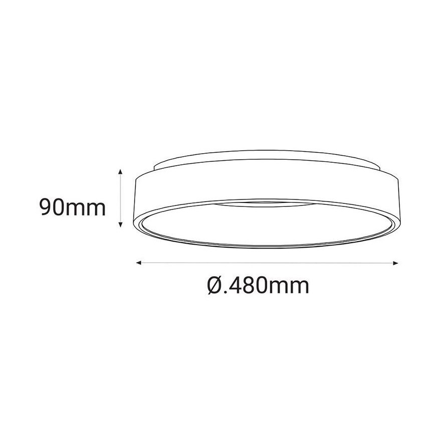 LED2 - LED Stropna svjetiljka BELLA LED/40W/230V 3000/4000K crna