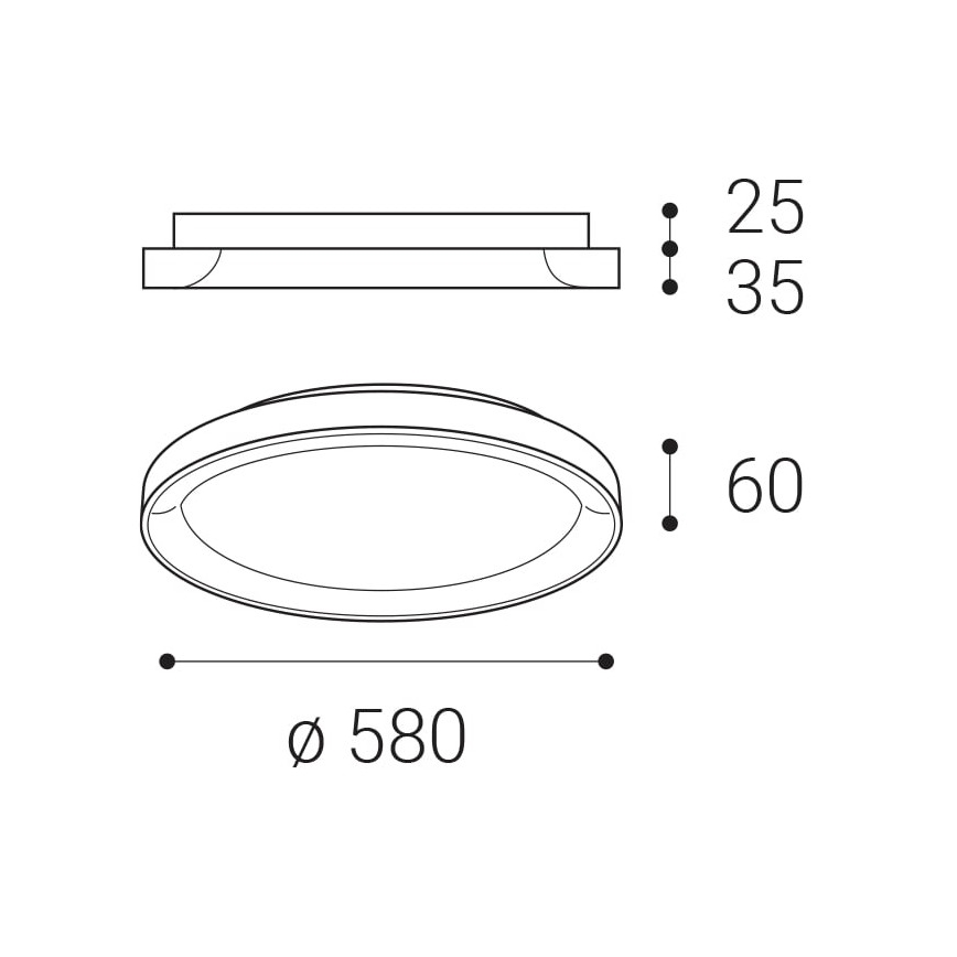 LED2 - LED Stropna svjetiljka BELLA LED/48W/230V 3000K/4000K bijela