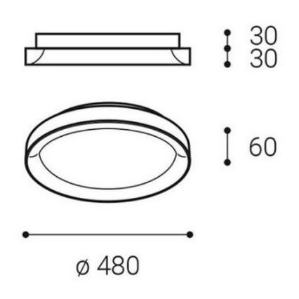 LED2 - LED Stropna svjetiljka BELLA SLIM LED/38W/230V 3000/4000K bijela