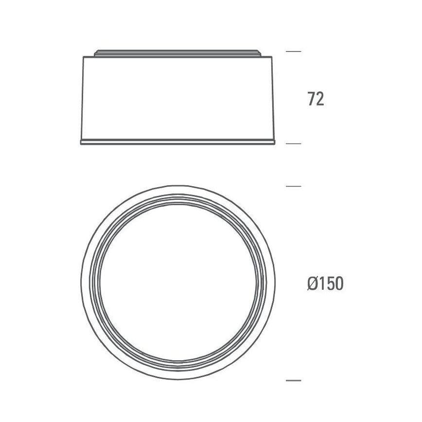LED2 - LED Stropna svjetiljka BUTTON LED/17W/230V antracit