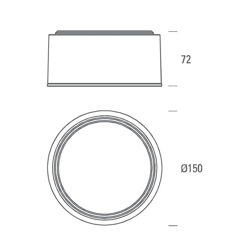 LED2 - LED Stropna svjetiljka BUTTON LED/17W/230V srebrna