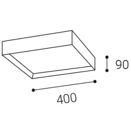 LED2 - LED Stropna svjetiljka MILO LED/30W/230V bijela 3000/4000K