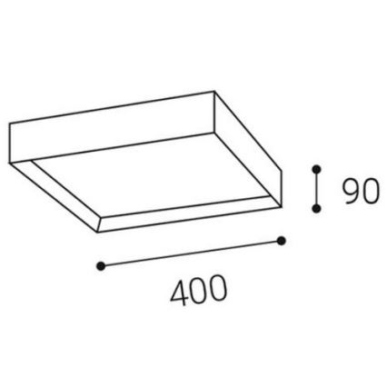 LED2 - LED Stropna svjetiljka MILO LED/30W/230V crna 3000/4000K