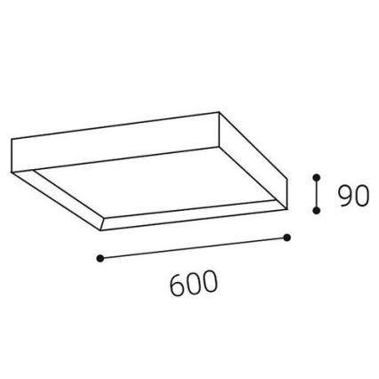 LED2 - LED Stropna svjetiljka MILO LED/60W/230V 3000/4000K