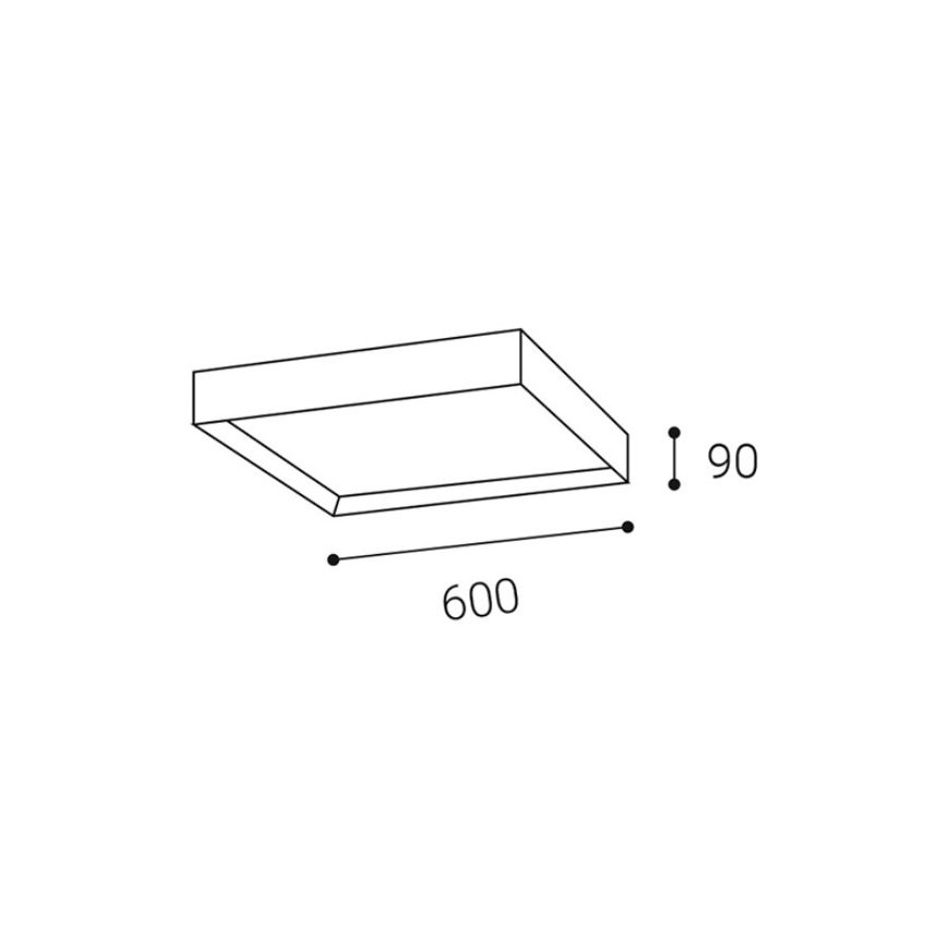 LED2 - LED Stropna svjetiljka MILO LED/60W/230V bijela 3000/4000K