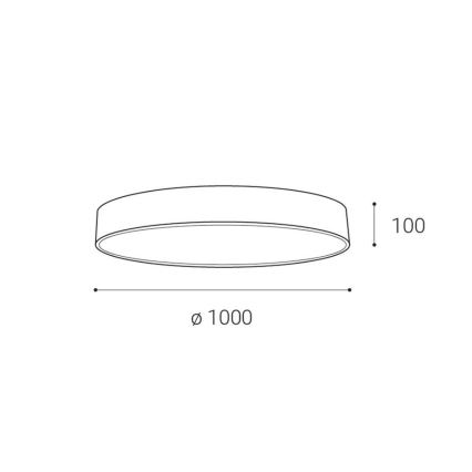 LED2 - LED Stropna svjetiljka MONO LED/153W/230V 3000K pr. 100 cm crna