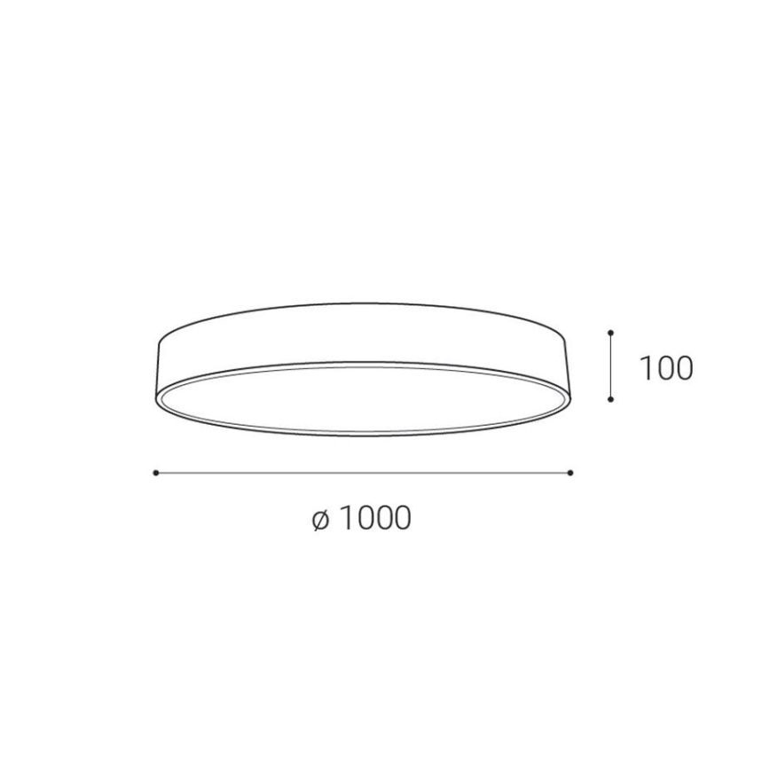 LED2 - LED Stropna svjetiljka MONO LED/153W/230V 3000K pr. 100 cm crna
