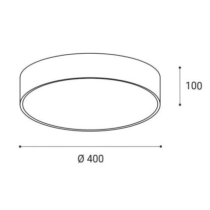 LED2 - LED Stropna svjetiljka MONO LED/30W/230V 3000K/4000K crna