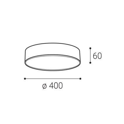 LED2 - LED Stropna svjetiljka MONO LED/30W/230V 3000K/4000K crna