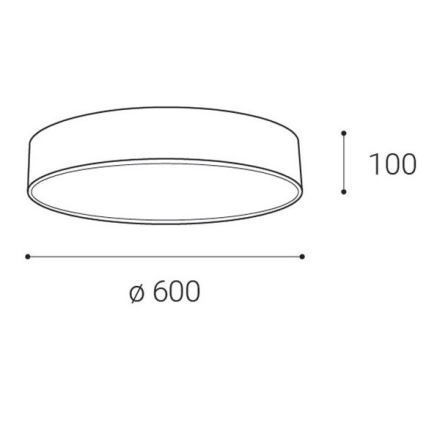 LED2 - LED Stropna svjetiljka MONO LED/60W/230V 3000/4000K bijela