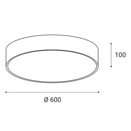 LED2 - LED Stropna svjetiljka MONO LED/60W/230V 3000/4000K crna