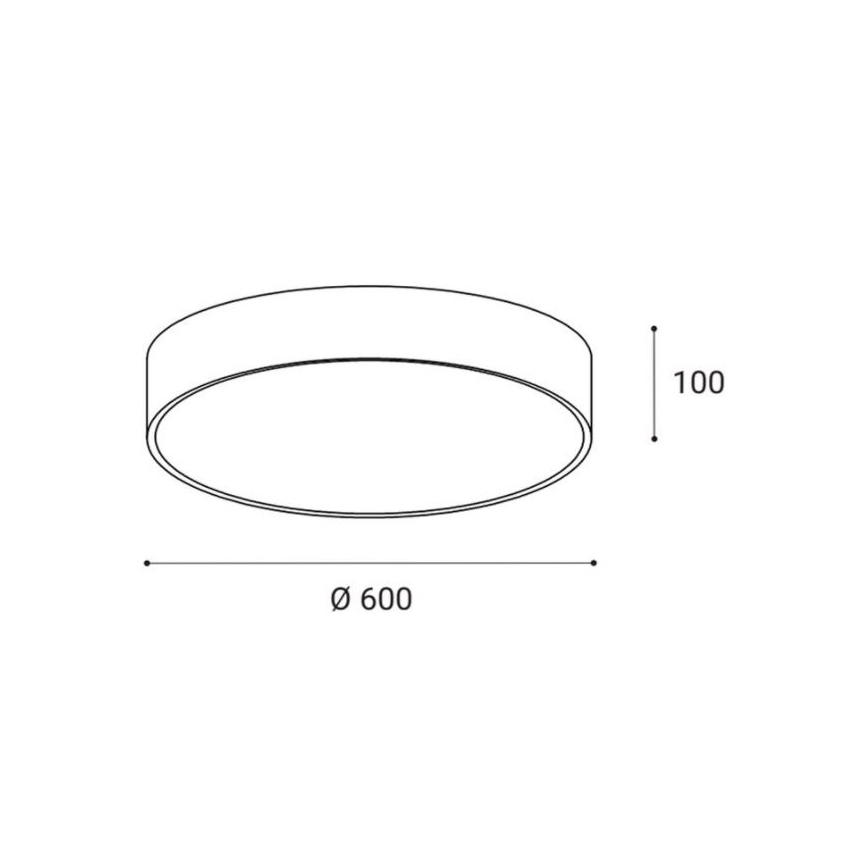 LED2 - LED Stropna svjetiljka MONO LED/60W/230V 3000/4000K crna