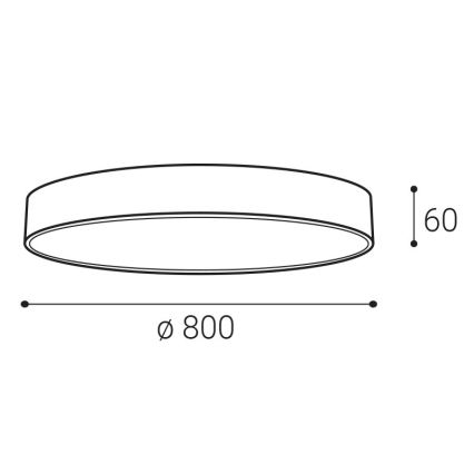 LED2 - LED stropna svjetiljka MONO SLIM LED/80W/230V 3000K/4000K Ø 80 cm bijela
