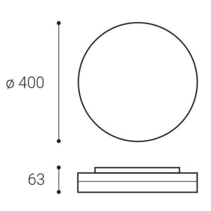 LED2 - LED Stropna svjetiljka ROUND II LED/30W/230V IP54 3000/4000/5700K