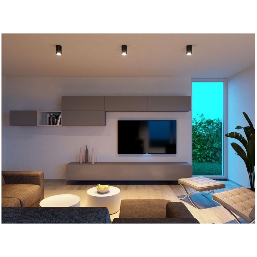 LED2 - LED Stropna svjetiljka TUBUS LED/9W/230V crna