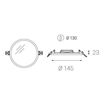 LED2 - LED Ugradbena svjetiljka za kupaonicu SLIM LED/10W/230V IP43 CRI 90