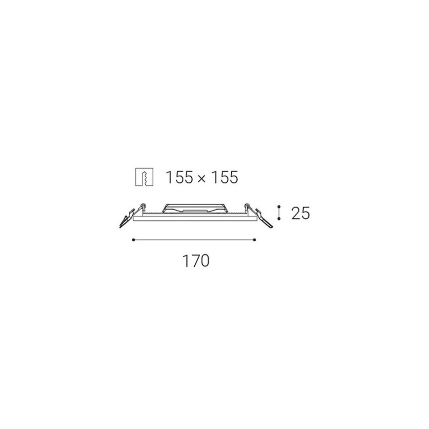 LED2 - LED Ugradbena svjetiljka za kupaonicu SLIM LED/15W/230V IP43 CRI 90