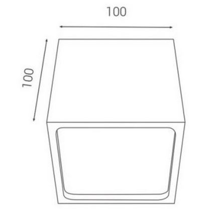 LED2 - LED Vanjska stropna svjetiljka CUBE LED/12W/230V antracit IP54