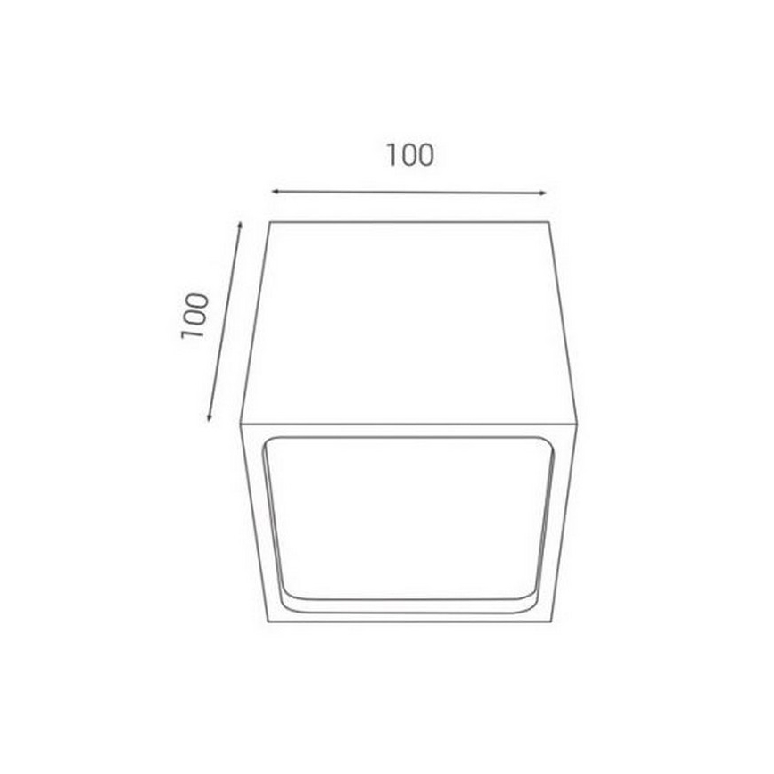 LED2 - LED Vanjska stropna svjetiljka CUBE LED/12W/230V antracit IP54