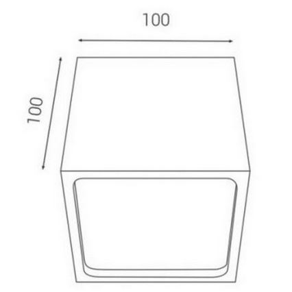 LED2 - LED Vanjska stropna svjetiljka CUBE LED/12W/230V bijela IP54