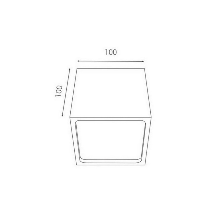 LED2 - LED Vanjska stropna svjetiljka CUBE LED/12W/230V bijela IP54