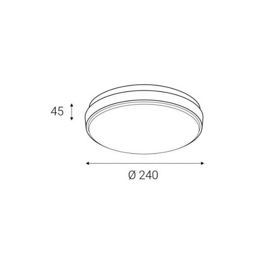 LED2 - LED Vanjska stropna svjetiljka LUNA LED/25W/230V  IP54 okrugla