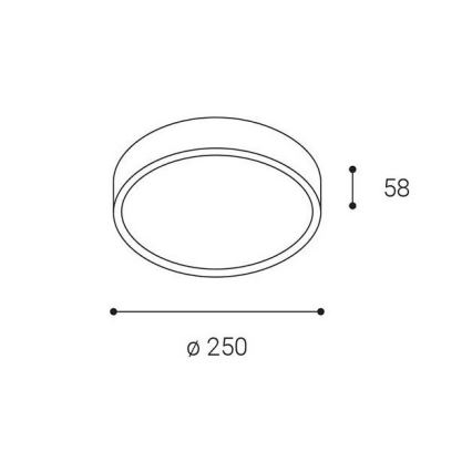 LED2 - LED Vanjska stropna svjetiljka MIRA LED/18W/230V IP65 bijela