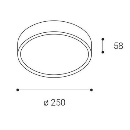 LED2 - LED Vanjska stropna svjetiljka MIRA LED/18W/230V IP65 crna