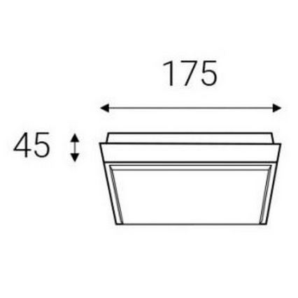 LED2 - LED Vanjska stropna svjetiljka QUADO LED/10W/230V antracit IP54