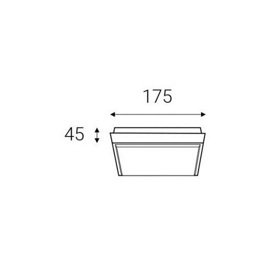 LED2 - LED Vanjska stropna svjetiljka QUADO LED/10W/230V antracit IP54