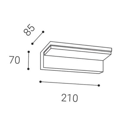 LED2 - LED Vanjska zidna svjetiljka sa senzorom HUGO LED/9W/230V IP54 3000K/4000K