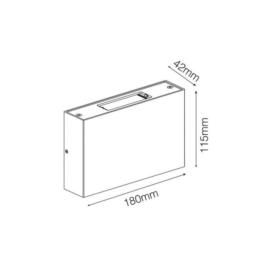 LED2 - LED Vanjska zidna svjetiljka BLADE 2xLED/12W/230V IP54