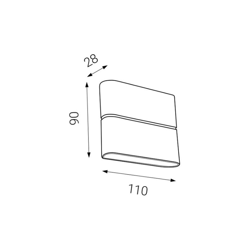 LED2 - LED Vanjska zidna svjetiljka FLAT 2xLED/3W/230V antracit IP54