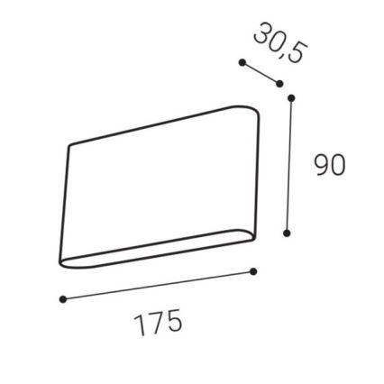 LED2 - LED Vanjska zidna svjetiljka FLAT 2xLED/3W/230V IP65 3000K/4000K/5700K bijela