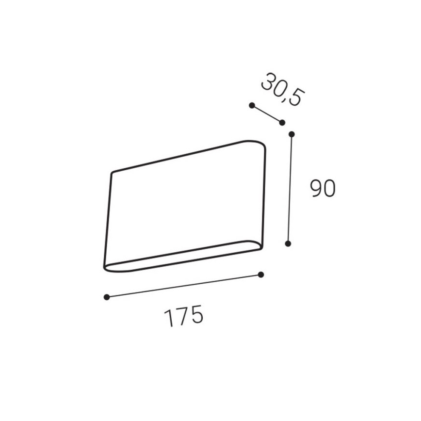 LED2 - LED Vanjska zidna svjetiljka FLAT 2xLED/3W/230V IP65 3000K/4000K/5700K bijela