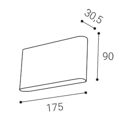 LED2 - LED Vanjska zidna svjetiljka FLAT 2xLED/5W/230V IP65 3000K/4000K/5700K crna