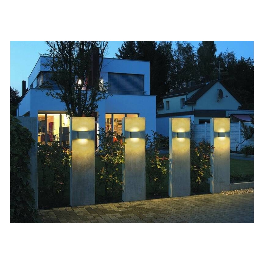 LED2 - LED Vanjska zidna svjetiljka FLAT 2xLED/5W/230V IP65
