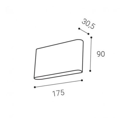 LED2 - LED Vanjska zidna svjetiljka FLAT 2xLED/5W/230V IP65