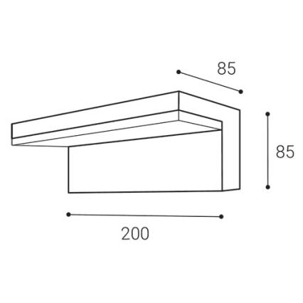 LED2 - LED Vanjska zidna svjetiljka HUGO LED/9W/230V IP54 3000K/4000K