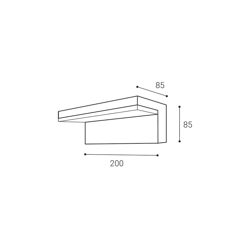 LED2 - LED Vanjska zidna svjetiljka HUGO LED/9W/230V IP54 3000K/4000K
