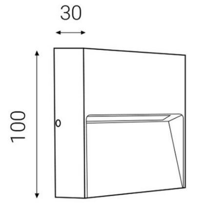 LED2 - LED Vanjska zidna svjetiljka STEP ON LED/3W/230V antracit  IP54