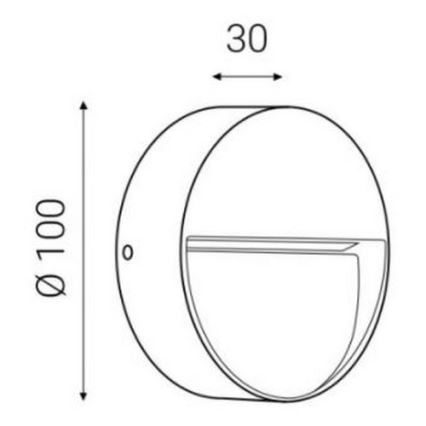 LED2 - LED Vanjska zidna svjetiljka STEP ON LED/3W/230V IP54