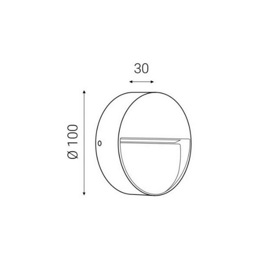 LED2 - LED Vanjska zidna svjetiljka STEP ON LED/3W/230V IP54